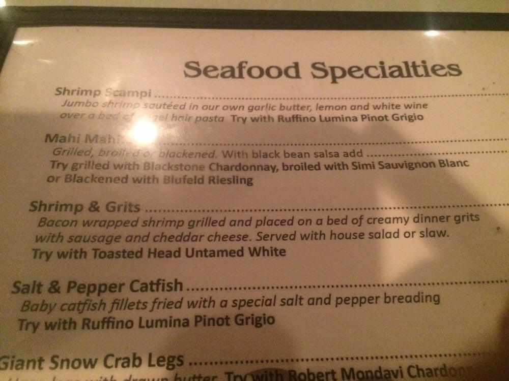 Menu at Captain's Quarters Seafood and Steak restaurant, Santee