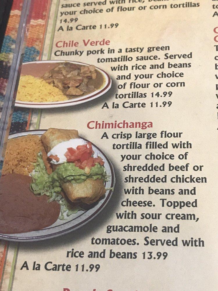 Menu at Murillo's Mexican Food -Monte Vista restaurant, Vacaville, E ...