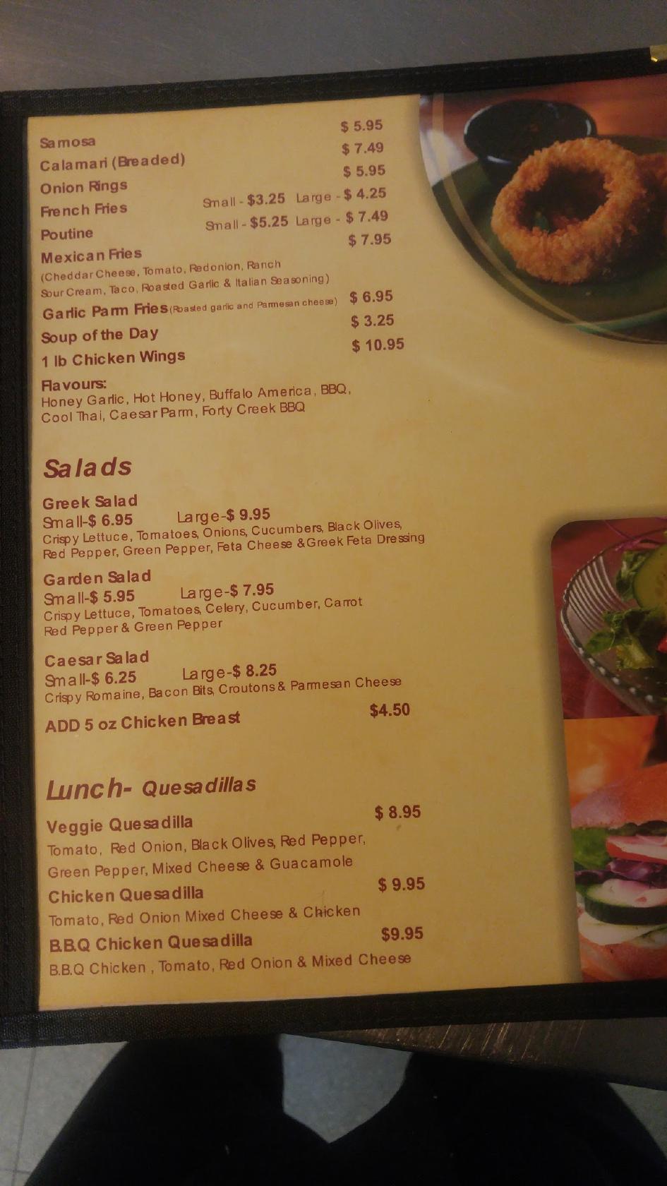 Menu at Exit 156 Port Severn Restaurant, Port Severn