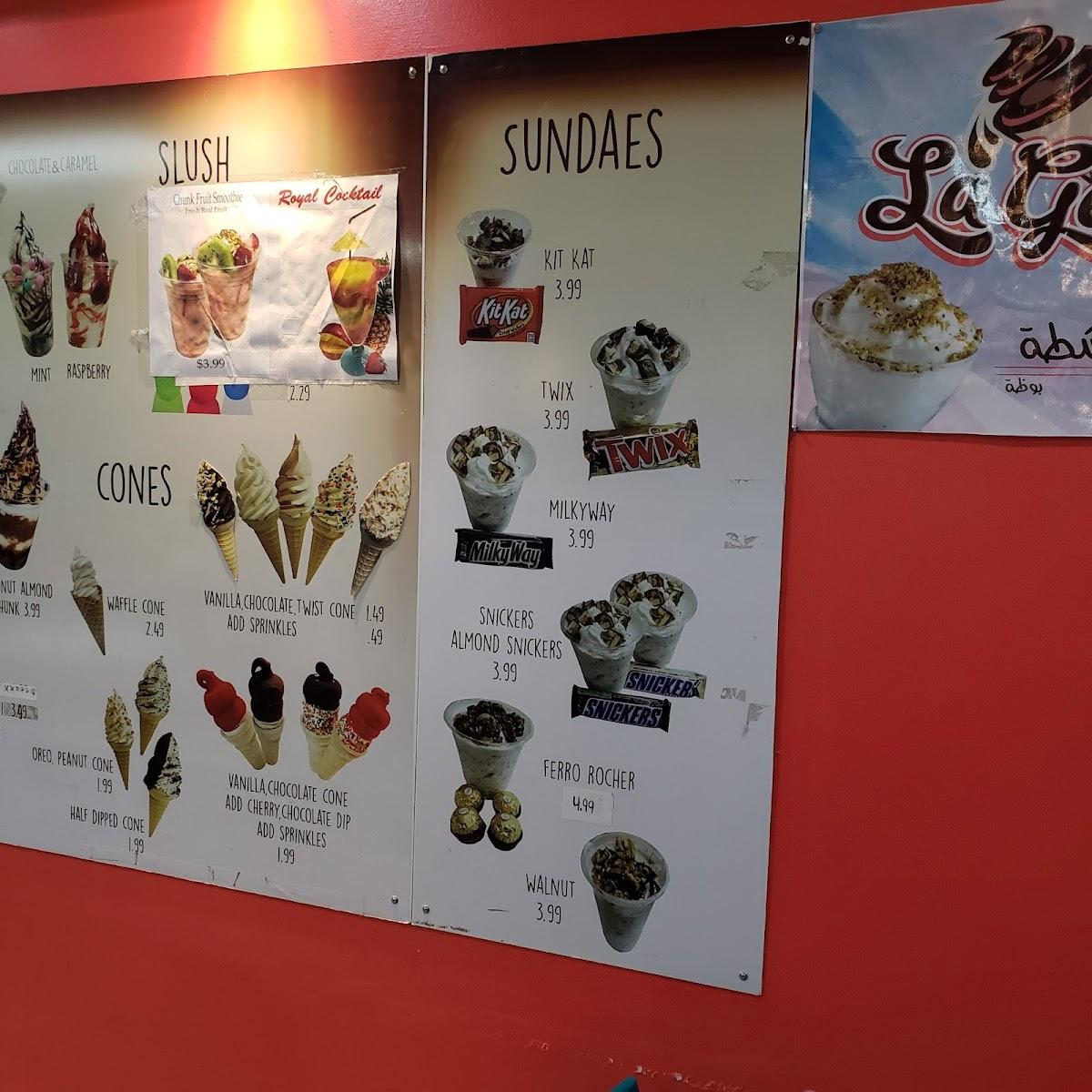 Menu at La Gelati desserts, Dearborn Heights