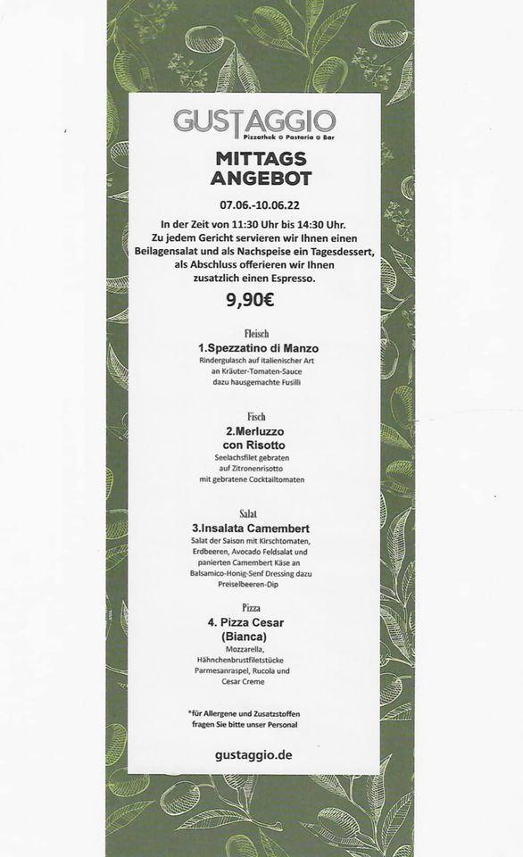 Speisekarte von Gustaggio Pizzathek Pastaria & Bar, Sindelfingen