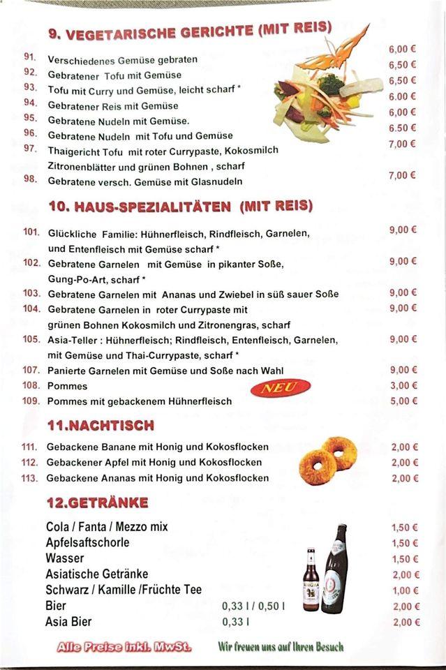 Carta Del Restaurante Asia Wok Kempten