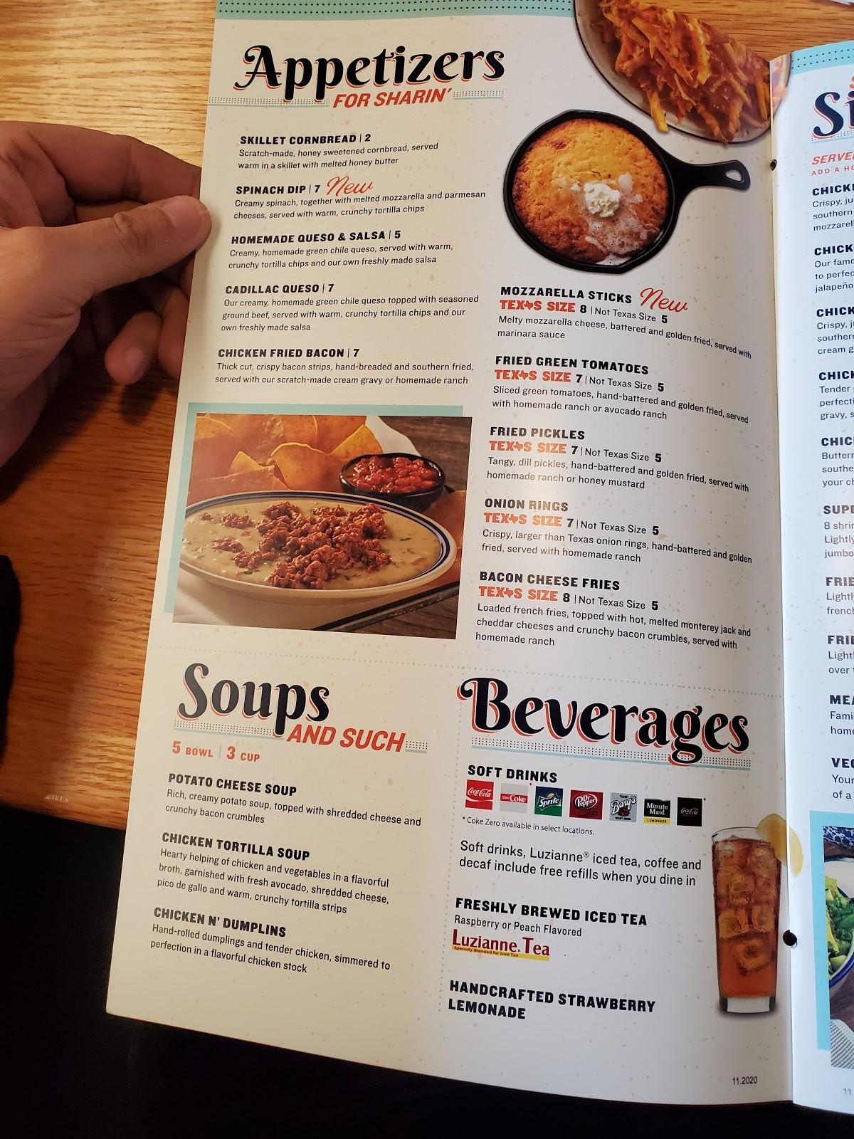 Menu at Cotton Patch Cafe, Denison, 500 N Hwy 75