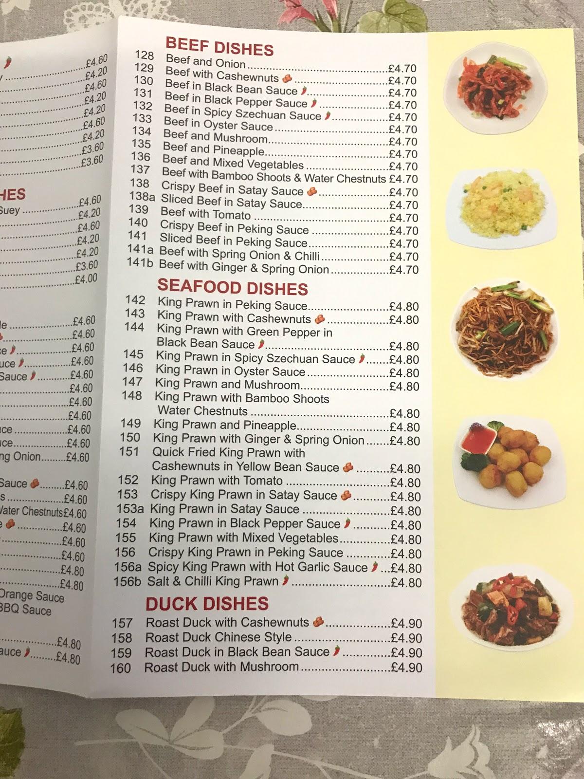 Menu at The Great Wall takeaway (Stanton Hill) fast food, Suttonin