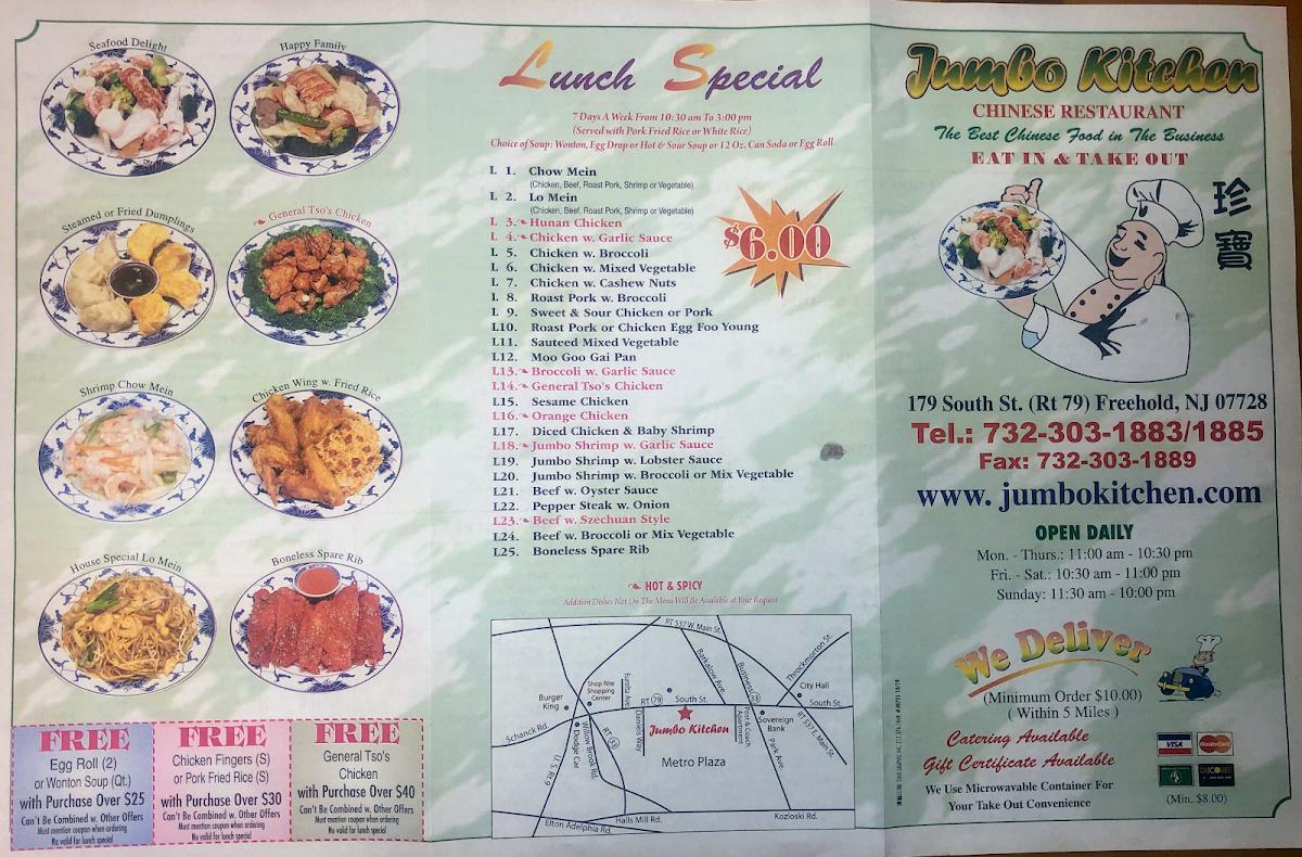 Menu At Jumbo Kitchen Restaurant Freehold   Rabc Menu Jumbo Kitchen 