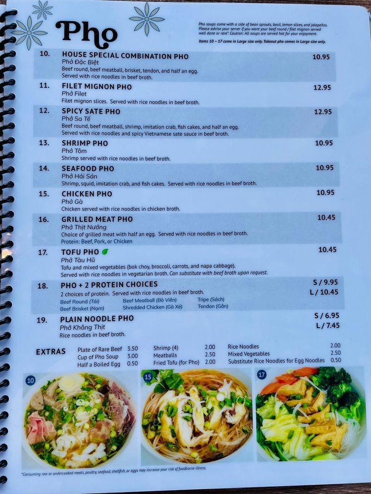 Menu at Bone & Broth Vietnamese Pho Cuisine restaurant, Ontario