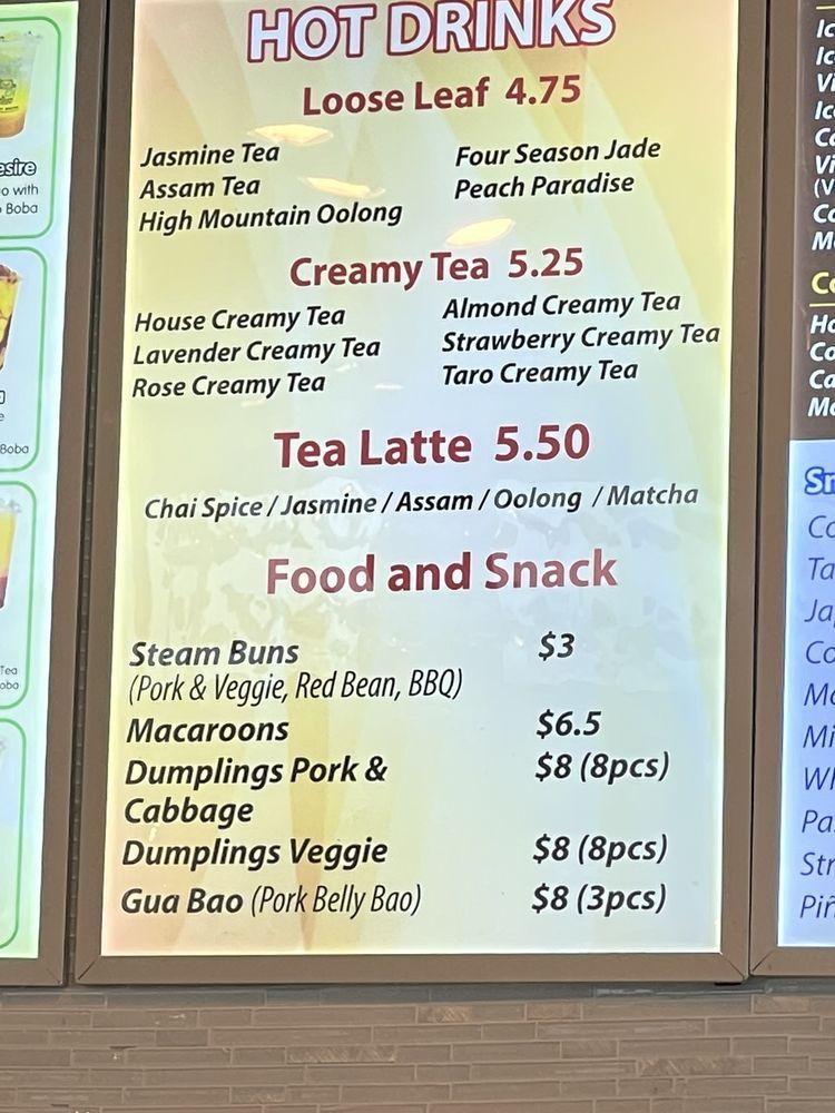 Menu at Tea Bear Teahouse, The Woodlands