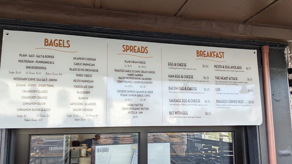 Menu at Whidbey Island Bagel Factory restaurant, Mount Vernon
