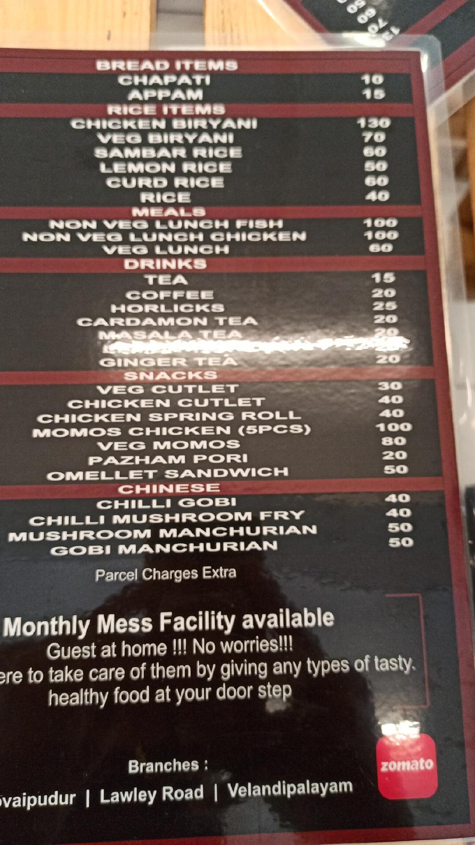 Lara's Kitchen menu