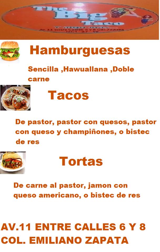 Menu at The BIG TACO y algo mas restaurant, Huatusco