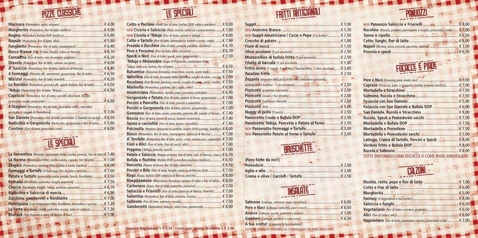 Menu di Rimpizzamose Primavalle 