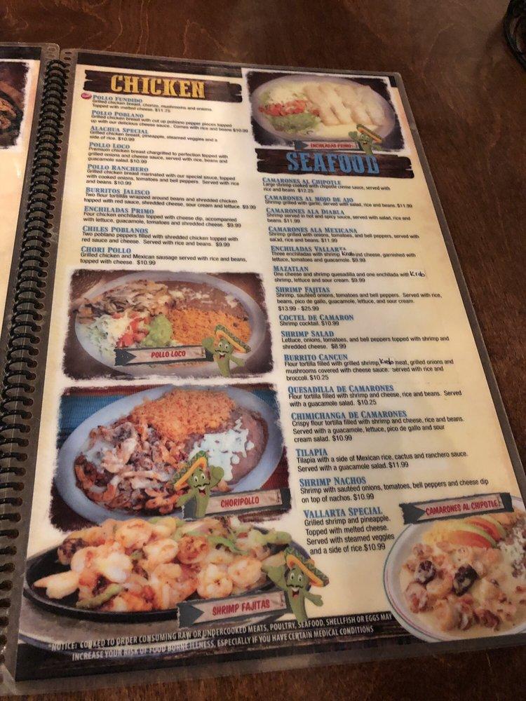 Menu at El Patio restaurant, High Springs