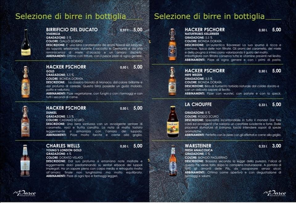 Menu di Al Parco 