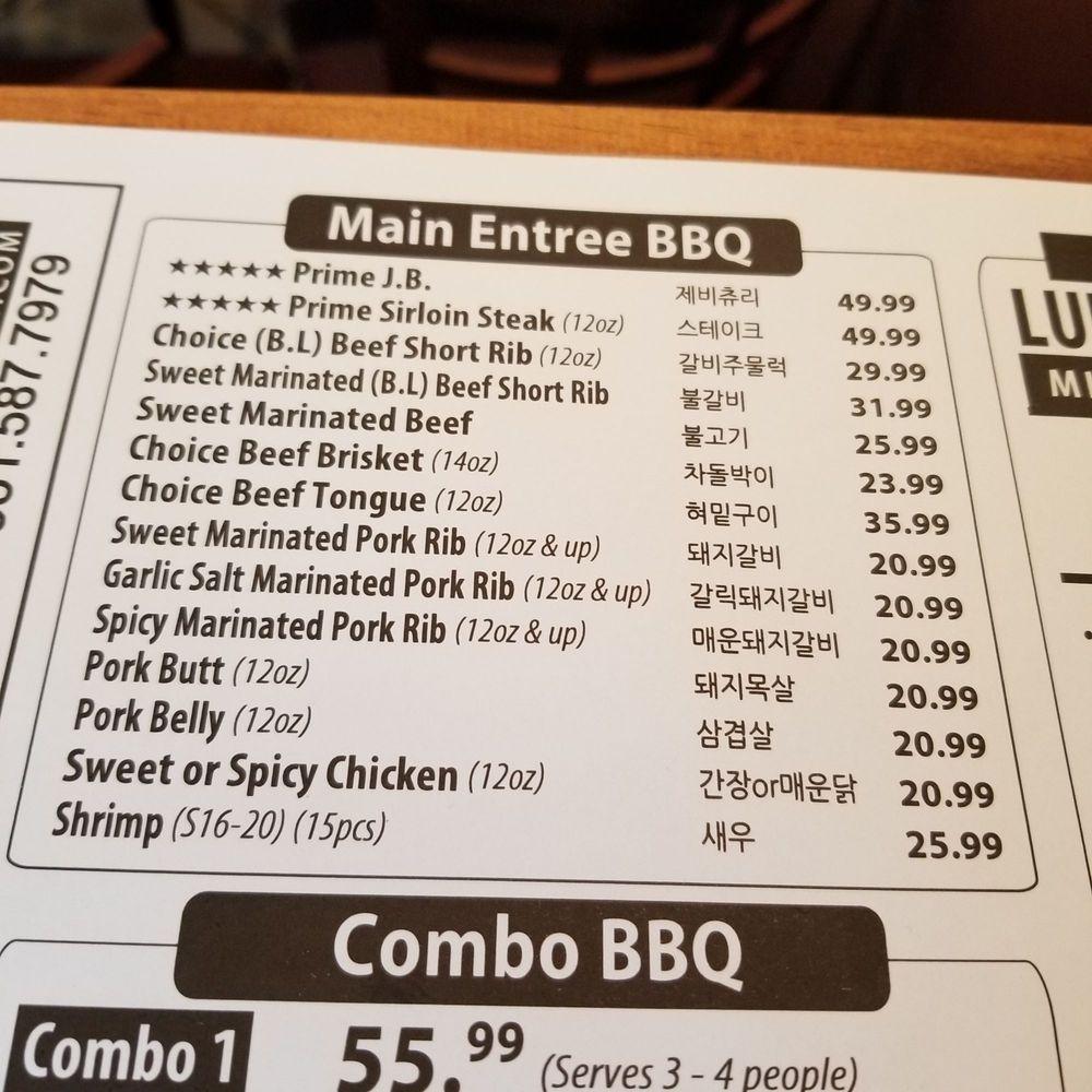 Menu at Dpoong Korean BBQ, Temecula
