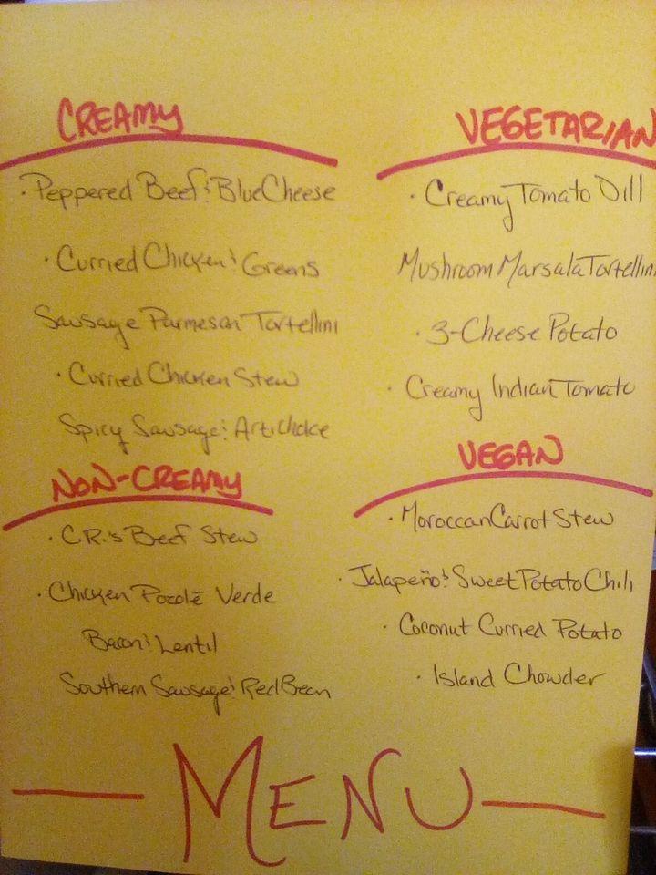 Menu at Infinite Soups Downtown restaurant, A St