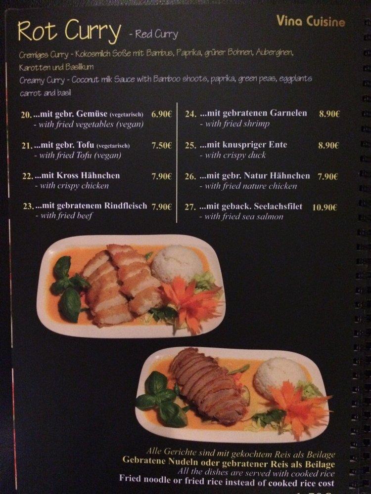 Speisekarte von VinRice Vietnamesisches Restaurant, Erfurt, Michaelisstraße 43