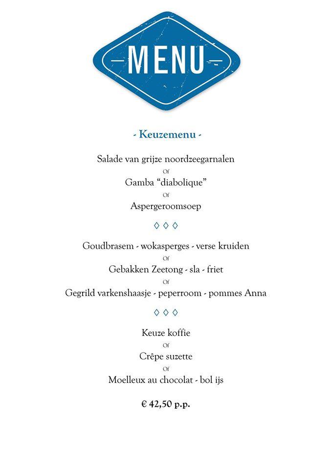 Menu de Restaurant Diederick van Assenede