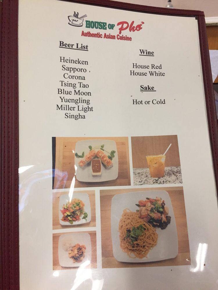 Menu At House Of Phở Vietnamese Cuisine Restaurant, Orlando, S John ...