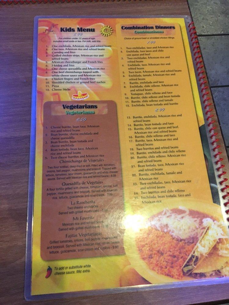 Menu at Tequila Amigos pub & bar, Knoxville, Harvest Mill Way