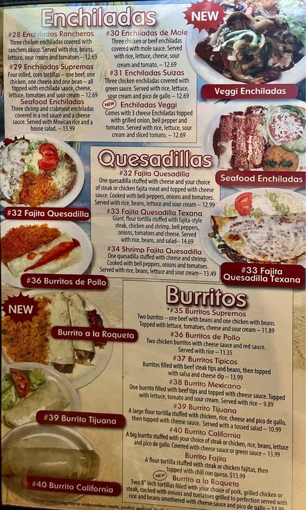 Menu at La Palma Mexican Restaurant Urbana, Urbana