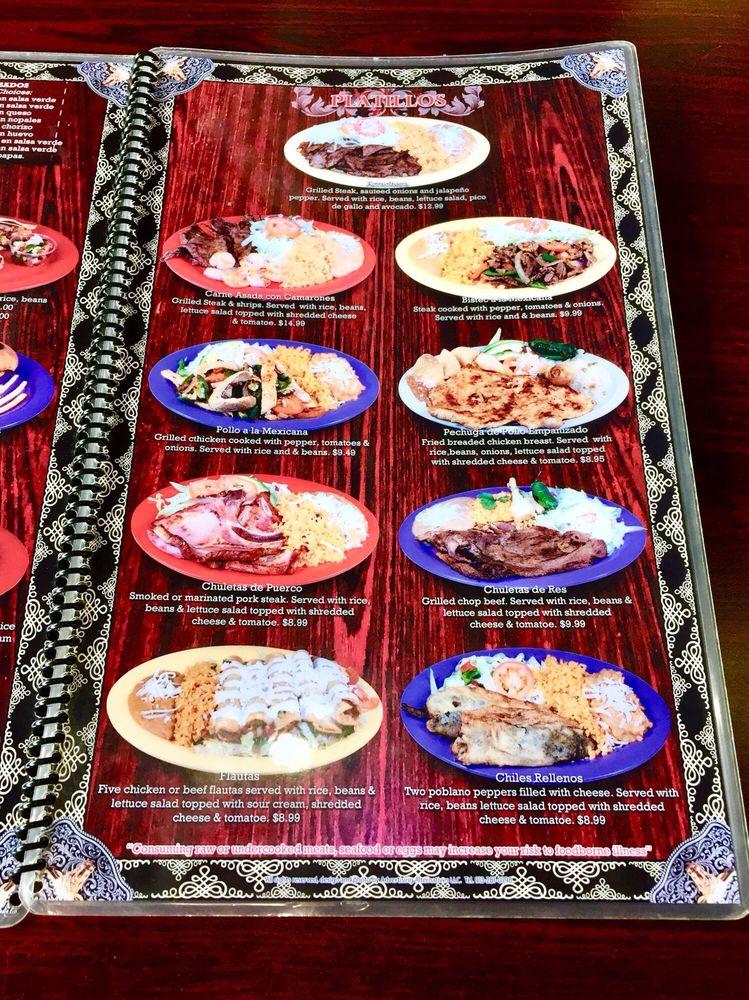 Menu at Taqueria El Torito restaurant, Kansas City
