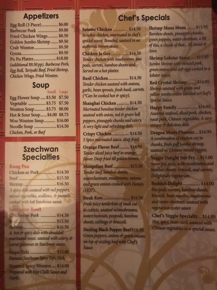 Menu at Shanghai Tea Garden desserts, Anchorage