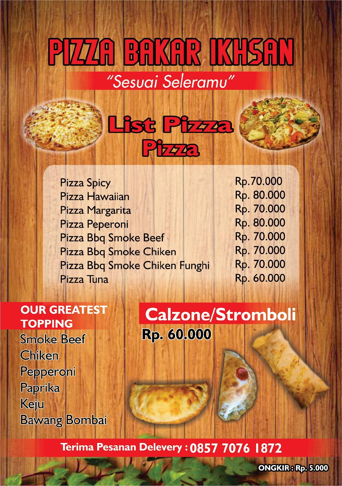 Menu at Pizza Bakar Ikhsan Delivery restaurant, Bogor