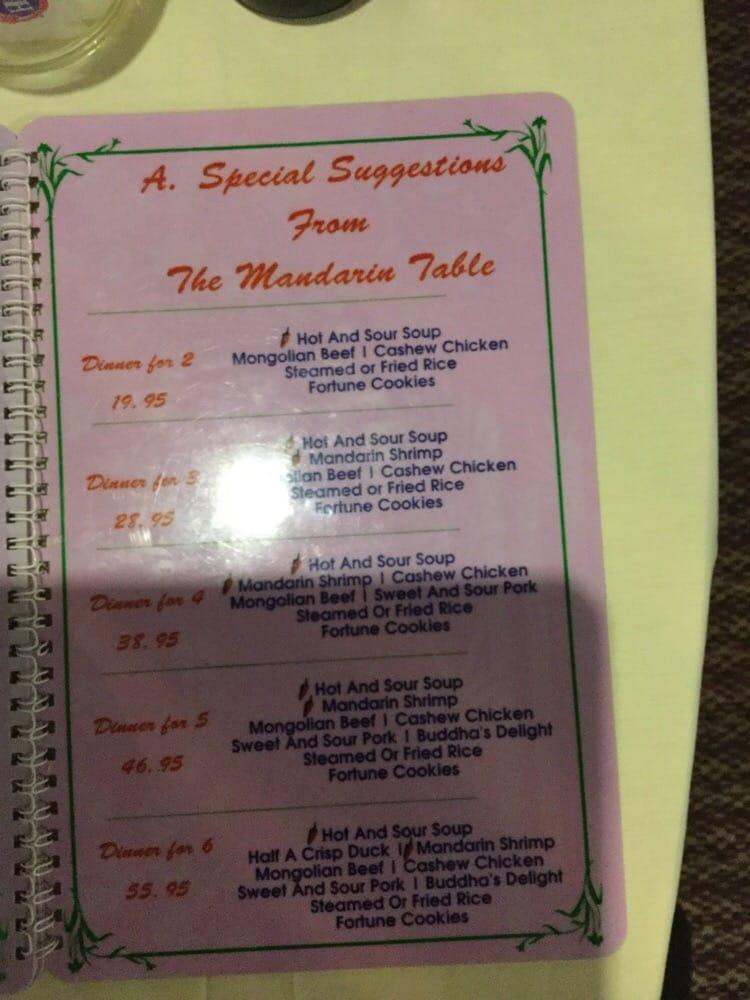 Menu at Rising Dragon Chinese Restaurant, San Diego