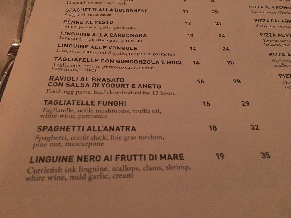 Menu at Bello Ristorante pizzeria, Québec City