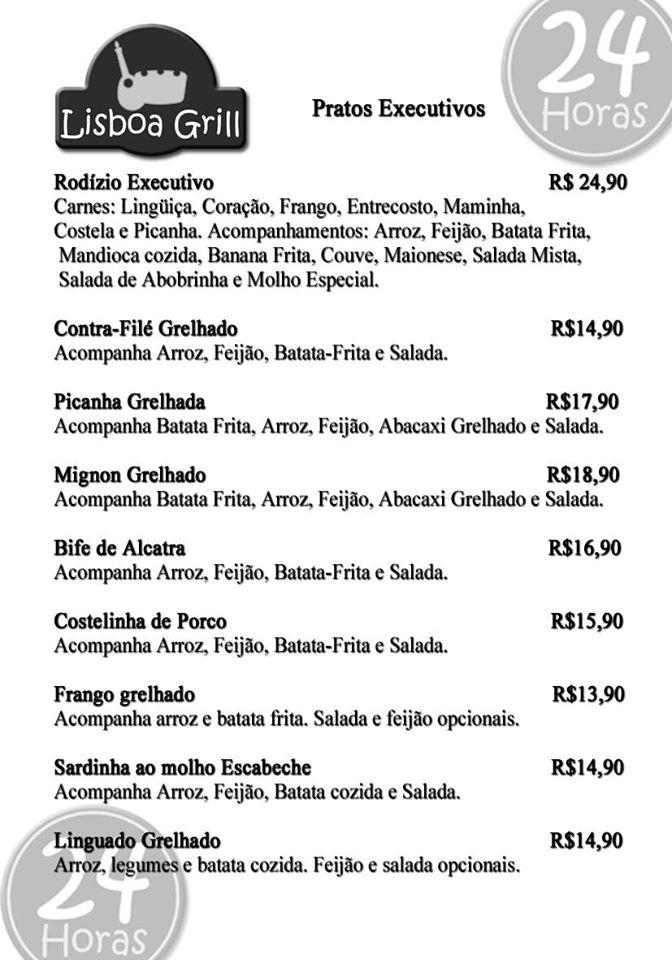 Lisboa Grill cardápio