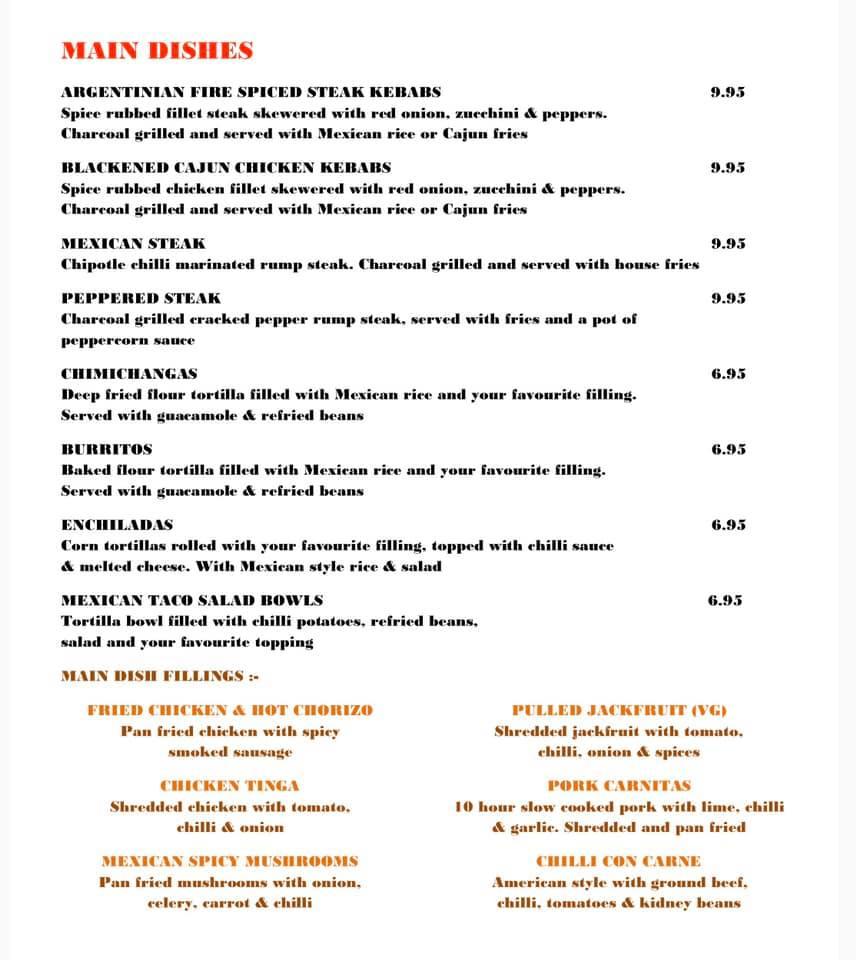Menu at Theatre Street Bar & Grill, Preston, 3B Theatre St