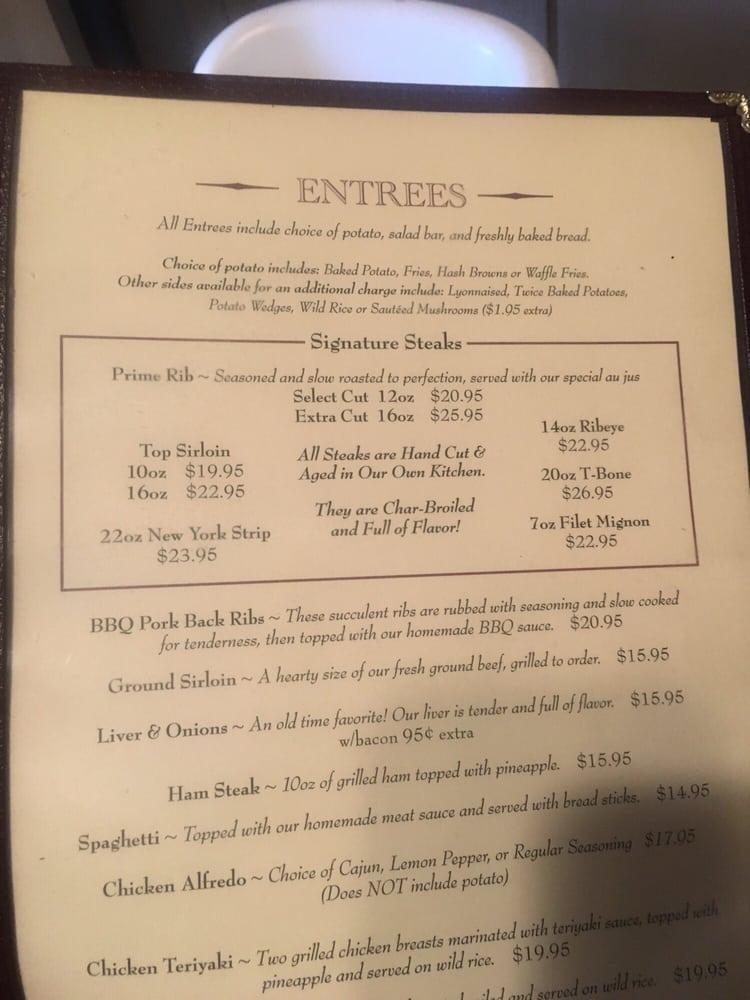 Menu at Brandon Steakhouse & Lounge, Brandon