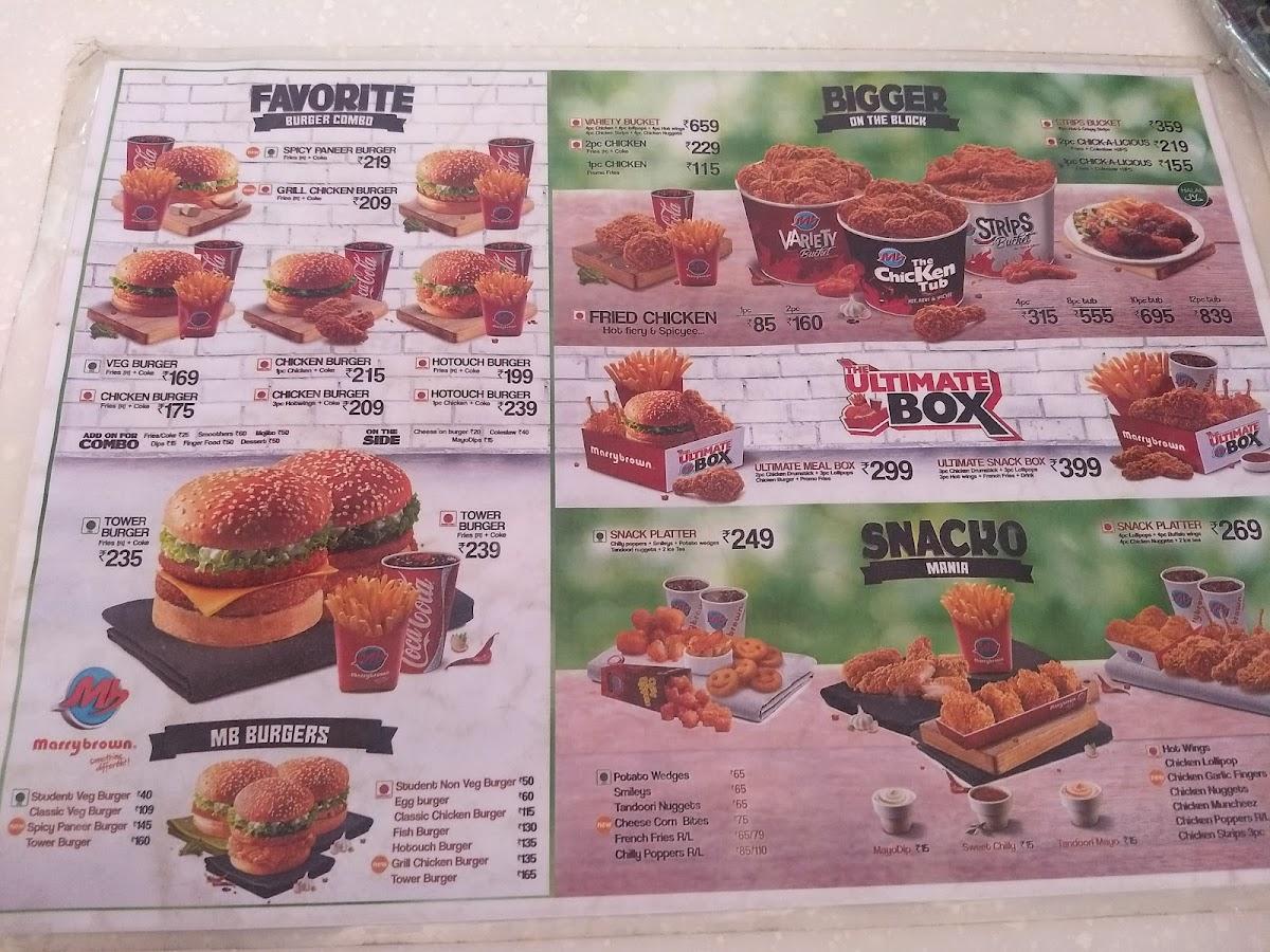 Menu at MARRYBROWN THIRUVARUR, Thiruvarur