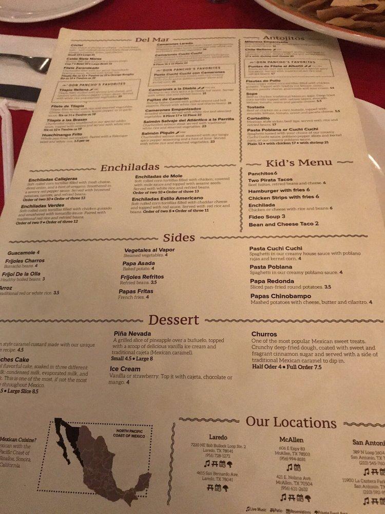 Menu at Palenque Grill La Plaza Mall pub & bar, McAllen