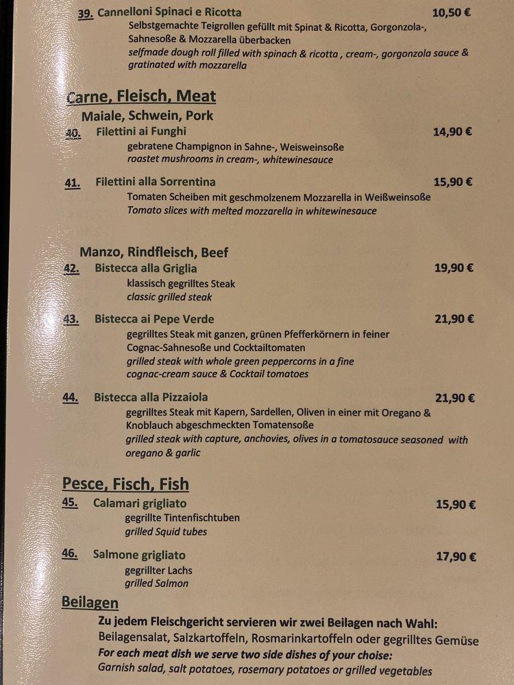 Menu At Restaurant Triangulum L Ulivo Gelnhausen