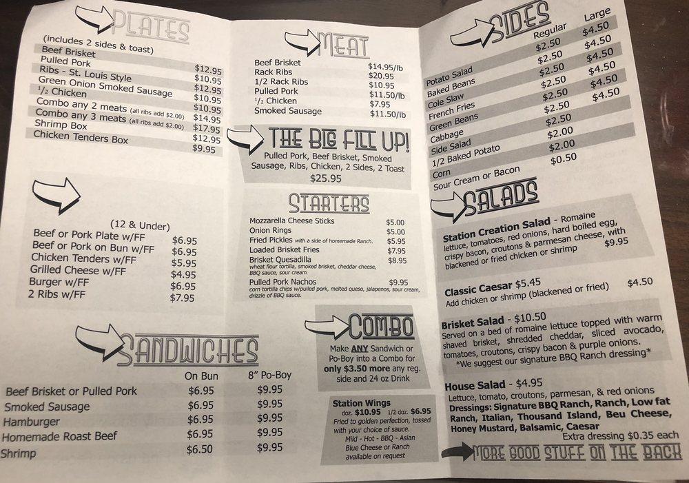 Menu at BarBQue Station 2 Hammond, Hammond