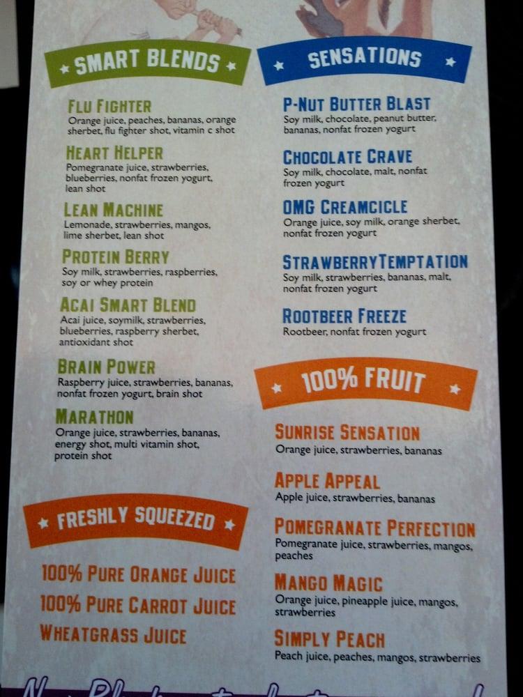 Menu at Roxberry Original Frozen Yogurt & Smoothies pub & bar, Salt Lake City
