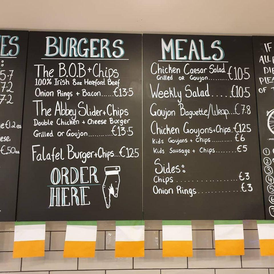 Menu at Cafe Bliss, Dungarvan
