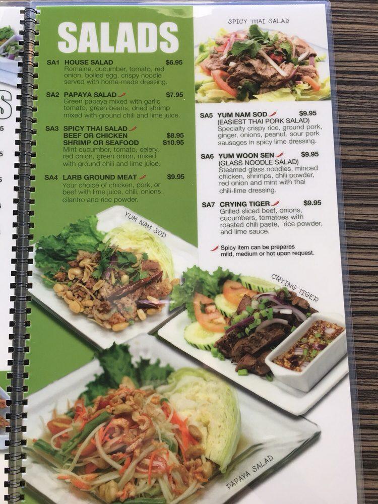 Menu at Nokki Thai Kitchen restaurant, Fontana
