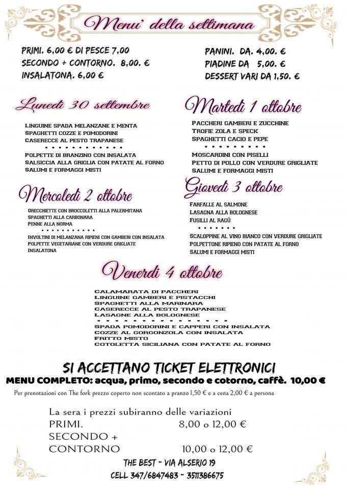 Menu di The Best Bistrot & Karaoke 