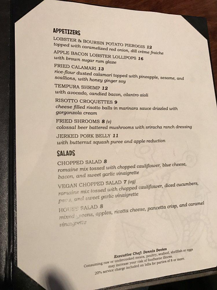 Menu at Music Box Supper Club, Cleveland, Main Ave