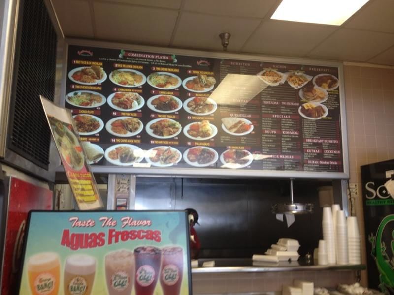 Menu at Estrada's Taco Shop fast food, Santee