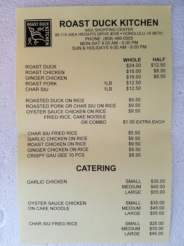 Menu At Roast Duck Kitchen Inc BBQ Aiea   Radc Menu Roast Duck Kitchen Inc 2022 10 2 