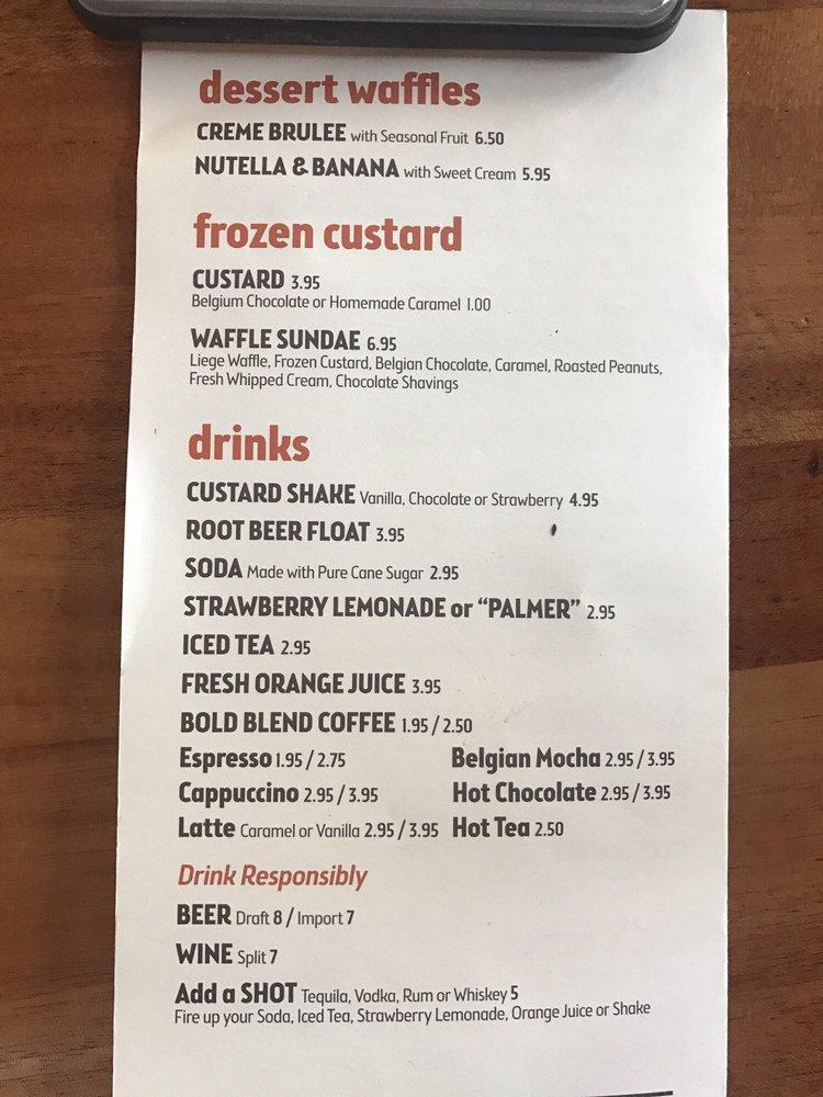 Menu at Bruxie Original Fried Chicken & Waffle Sandwich restaurant, Las