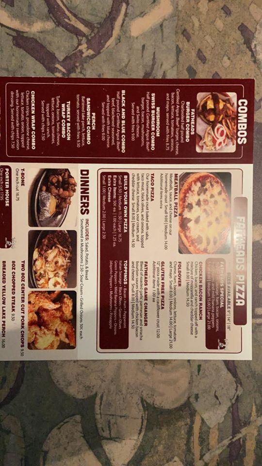 Menu at Fat Head's Family Restaurant, Republic