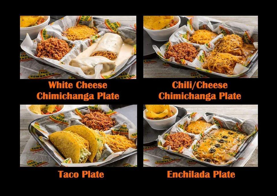 Menu at Taco Sombrero Biloxi restaurant, Biloxi, Pass Rd