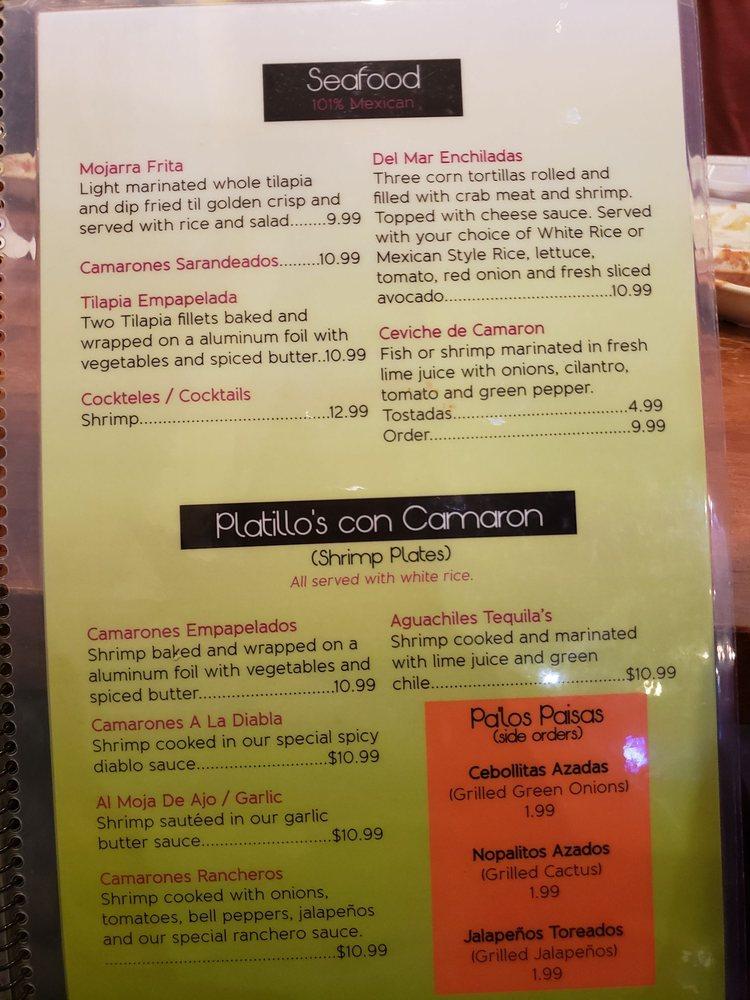 Menu at Taco Tequila's pub & bar, Terre Haute