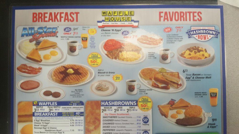 menu at waffle house in forney