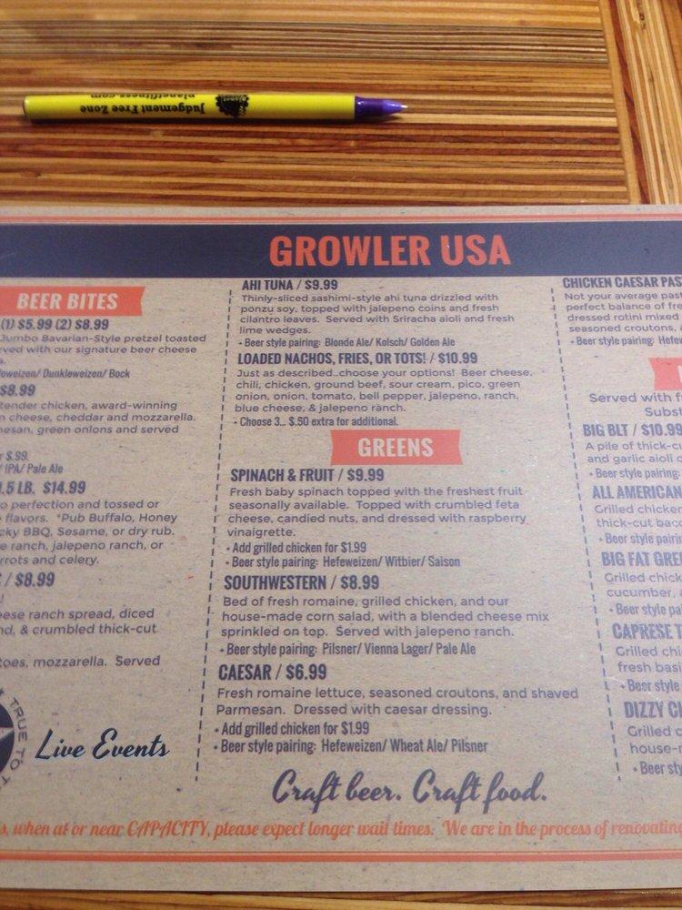 Carta de Black Barley Kitchen & Taphouse, Warner Robins
