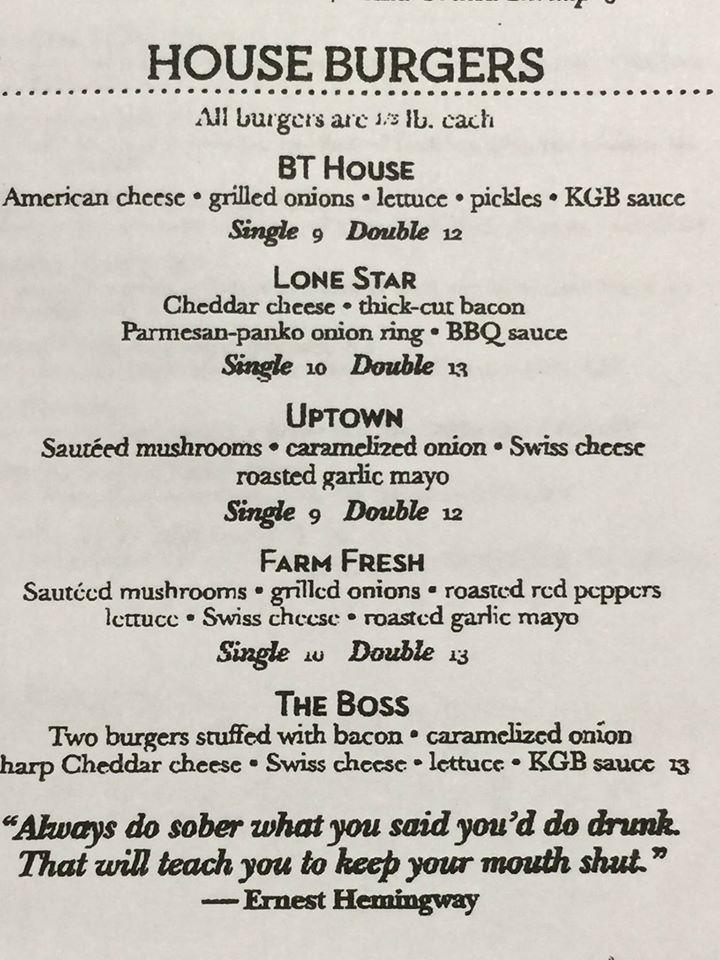 Menu At Burger Theory Restaurant Stockbridge